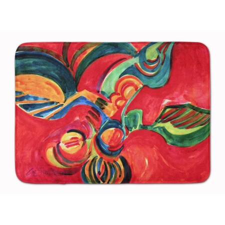 Carolines Treasures Red Flowers and Berries Machine Washable Memory Foam Mat 6043RUG